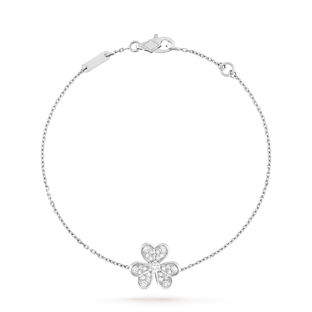 [Camiery] VA CLOVER DIAMOND WHITE GOLD NECKLACE