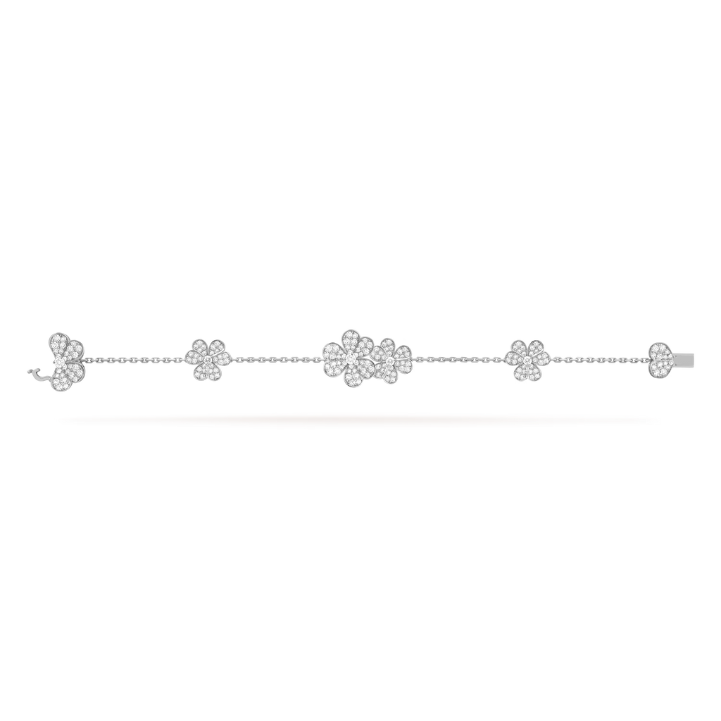 [Camiery] VA FRIVOLE SILVER 5 FLOWERS BRACELET