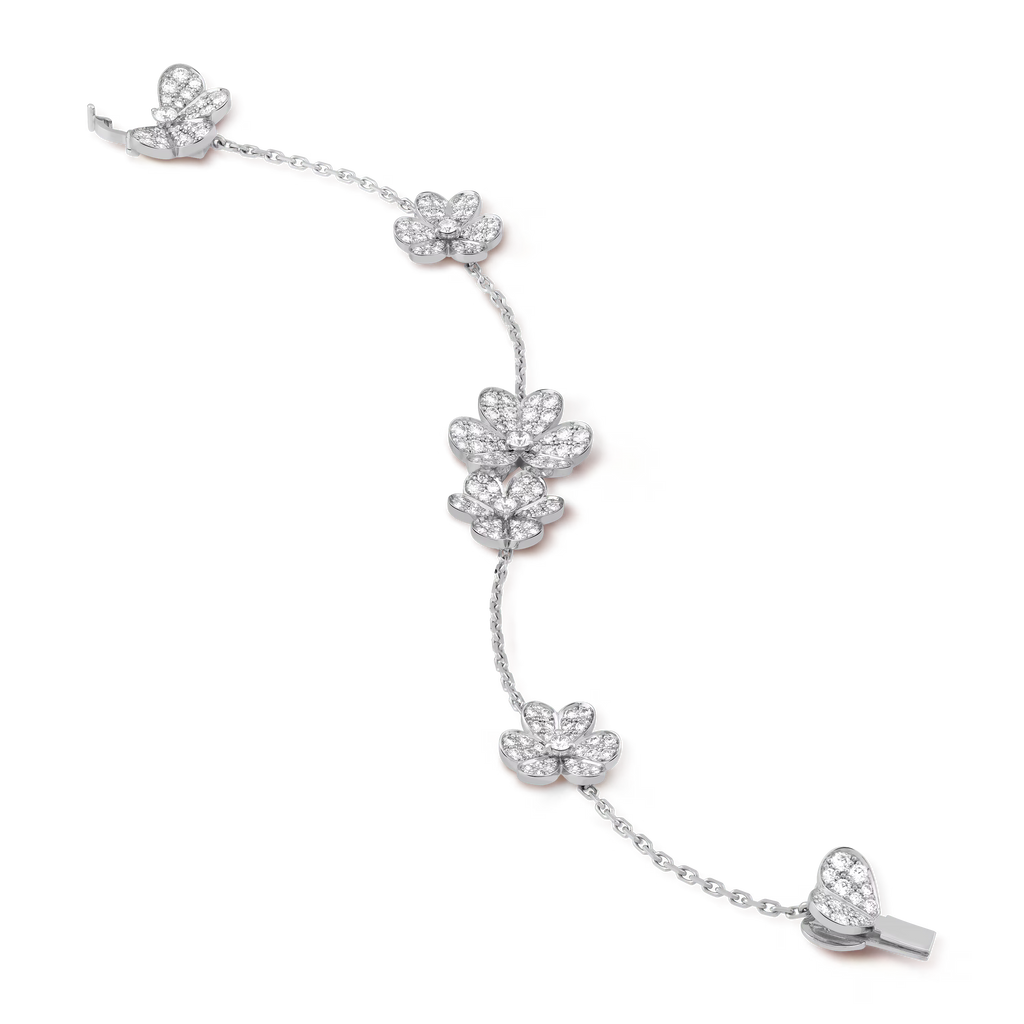 [Camiery] VA FRIVOLE SILVER 5 FLOWERS BRACELET