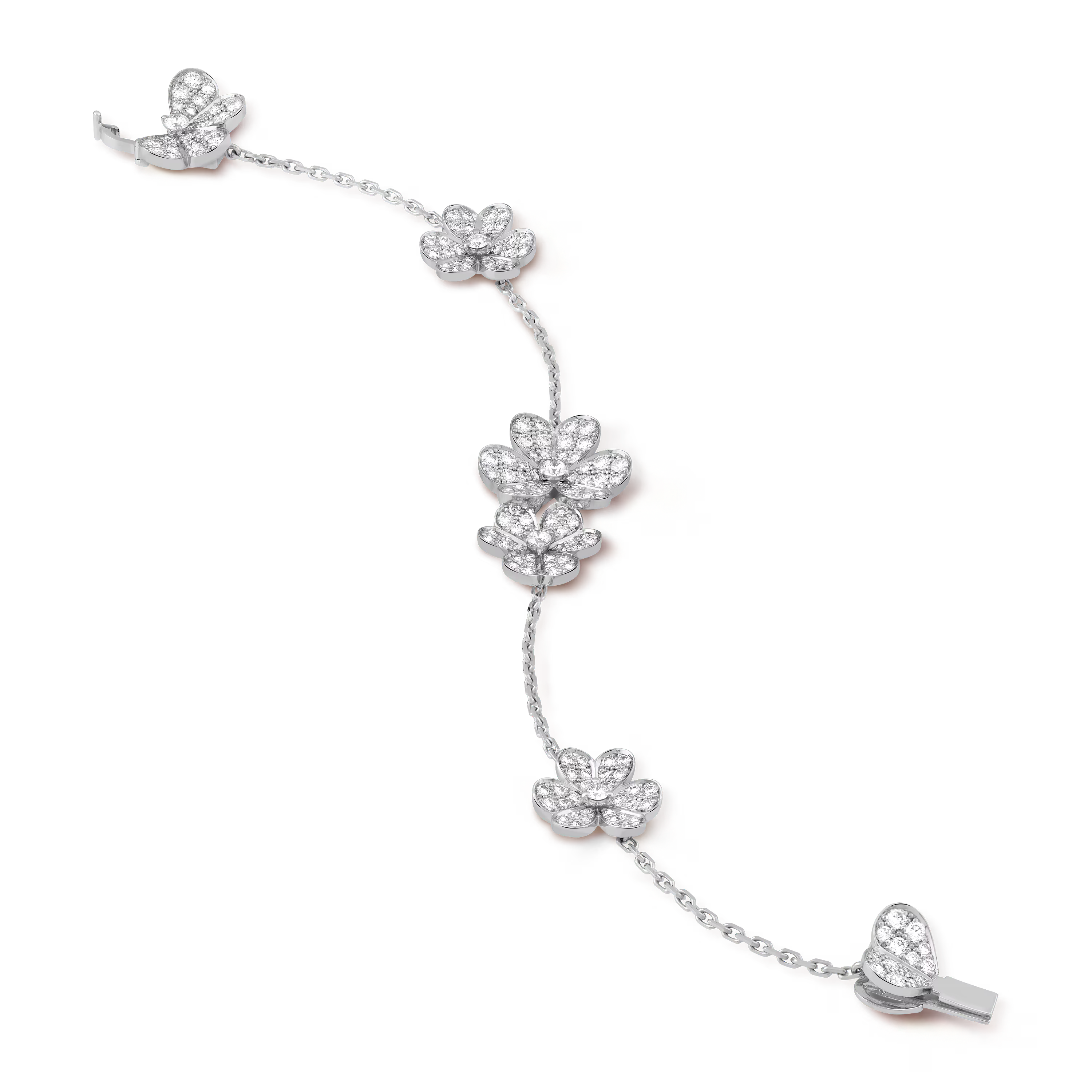 [Camiery] VA FRIVOLE SILVER 5 FLOWERS BRACELET