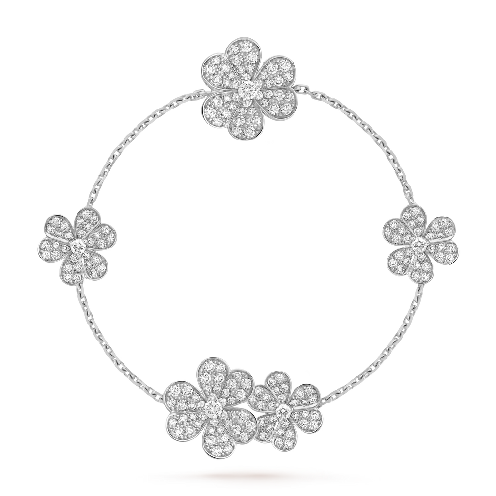 [Camiery] VA FRIVOLE SILVER 5 FLOWERS BRACELET