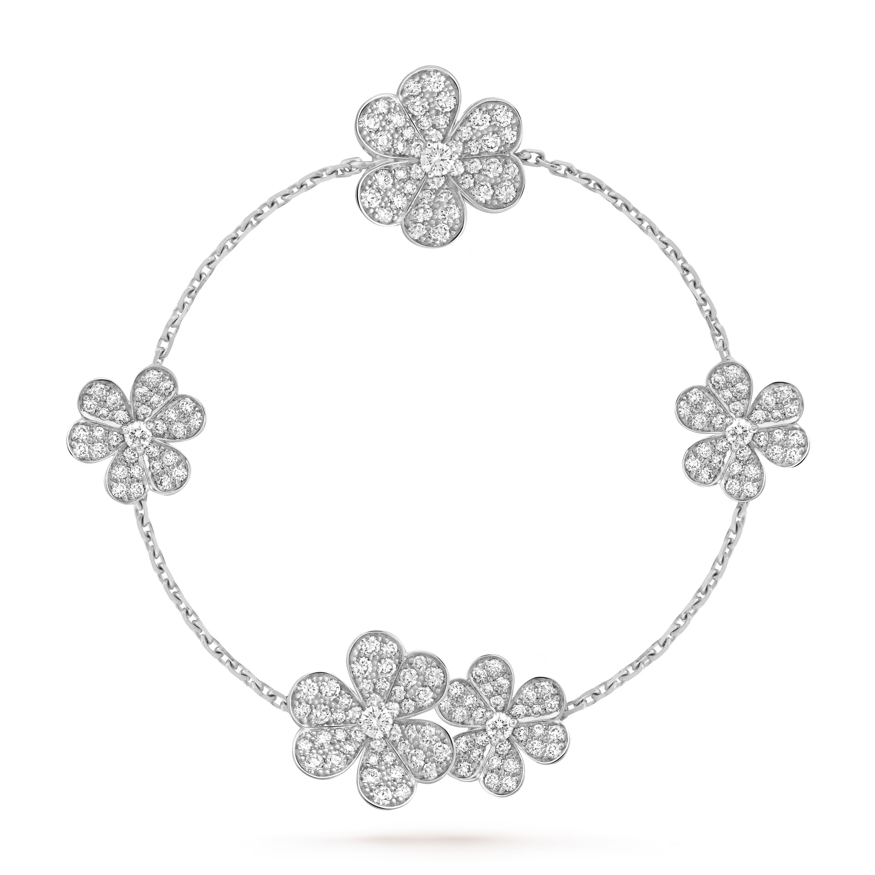 [Camiery] VA FRIVOLE SILVER 5 FLOWERS BRACELET