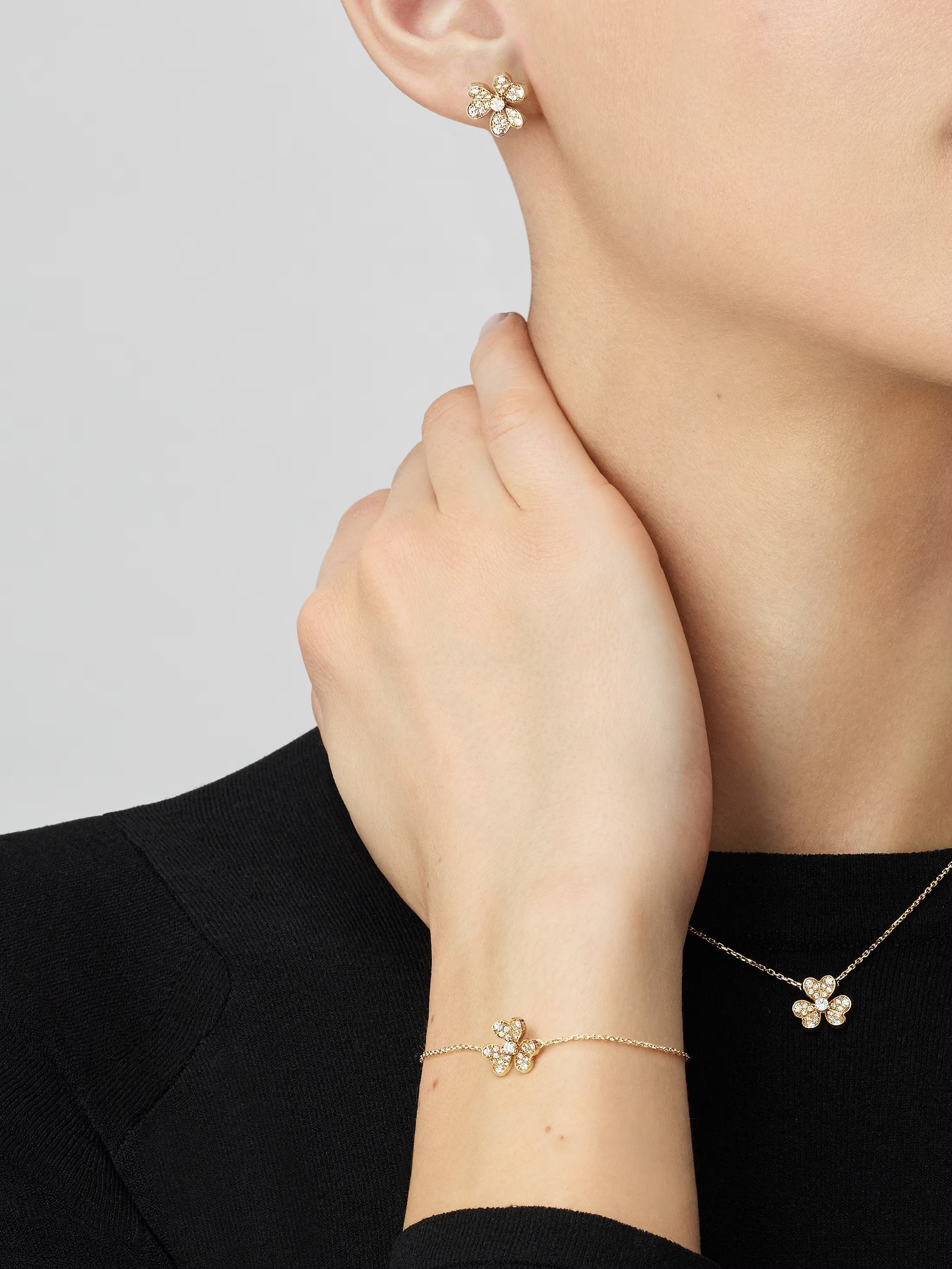 [Camiery] FLOWER DIAMOND GOLD NECKLACE