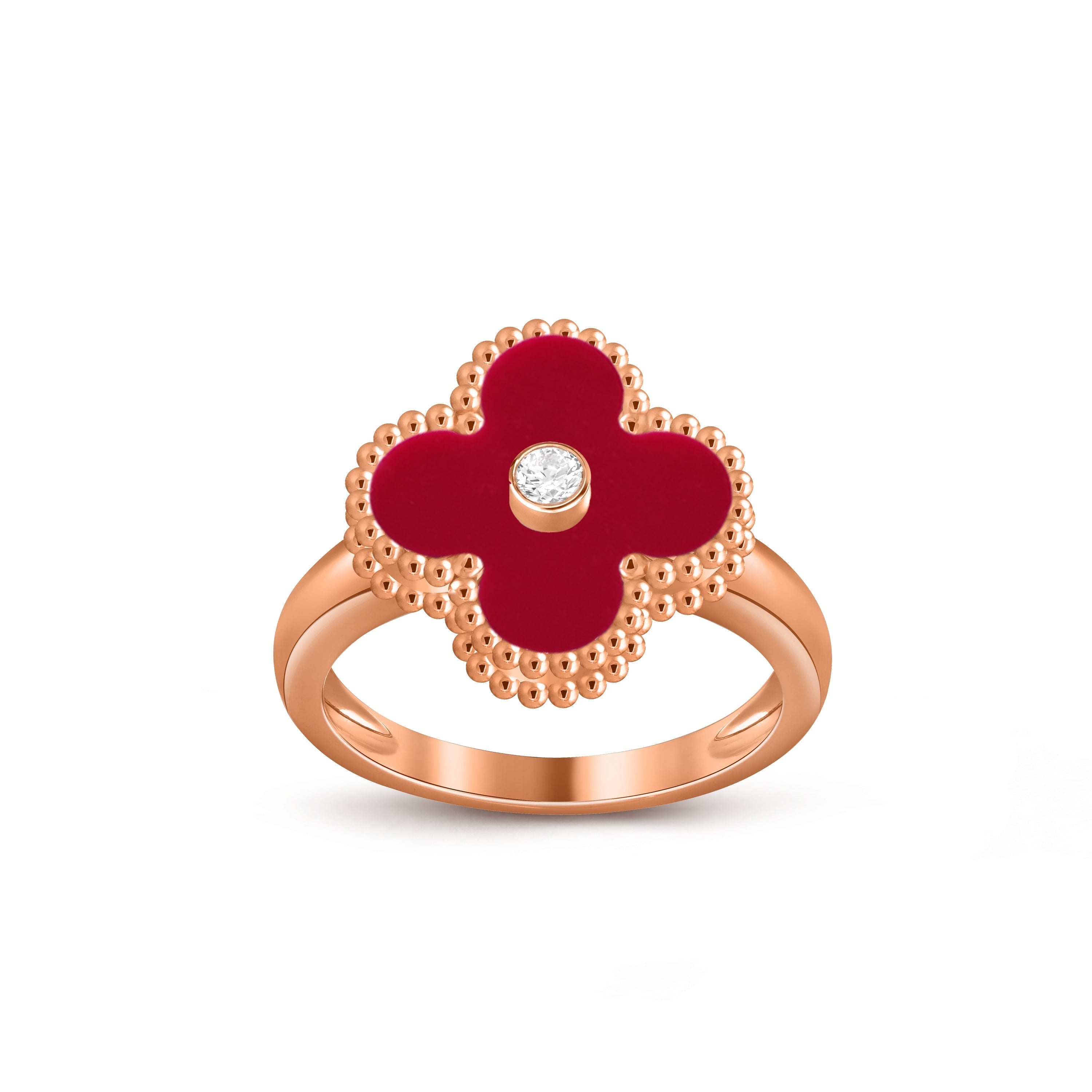 [Camiery]CLOVER DIAMOND RING ROSE GOLD COLLECTION