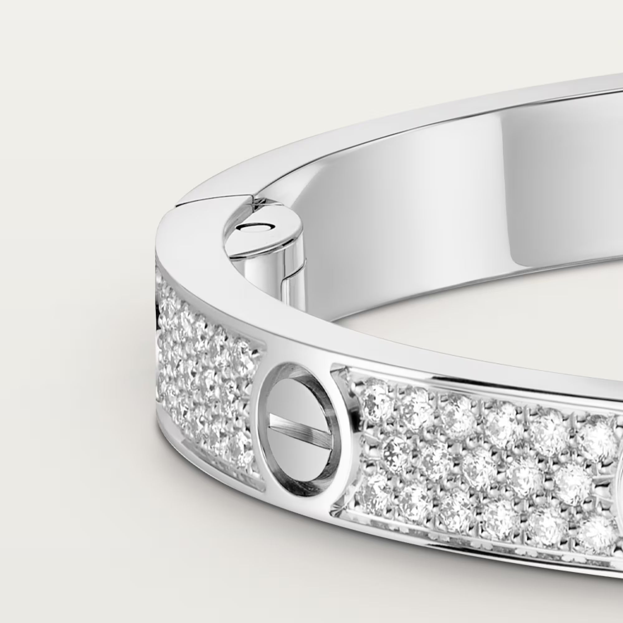 [Camiery] CT LOVE BRACELET FULL DIAMOND 4.8MM WHITE GOLD