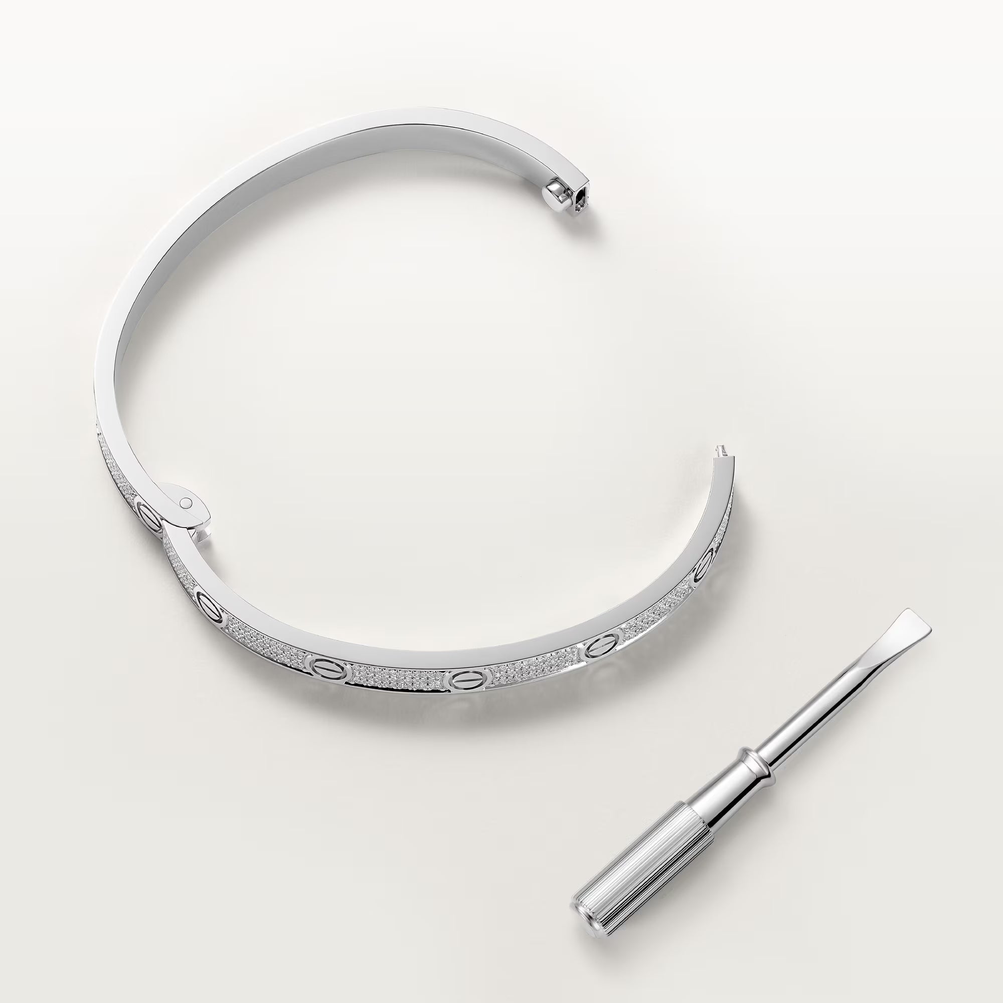 [Camiery] CT LOVE BRACELET FULL DIAMOND 4.8MM WHITE GOLD
