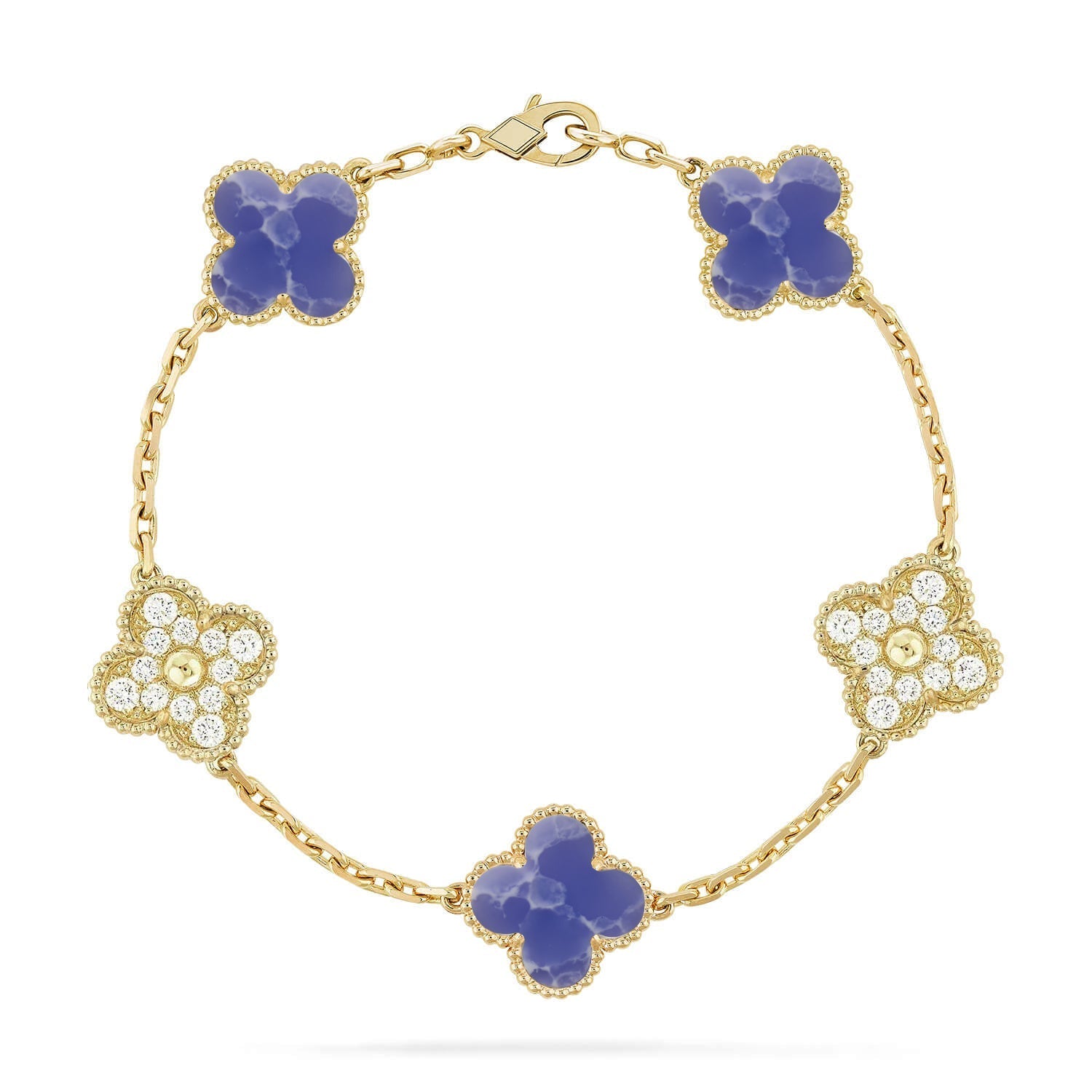 [Camiery]CLOVER 5 MOTIF BLUE VEINS BRACELET COLLECTION