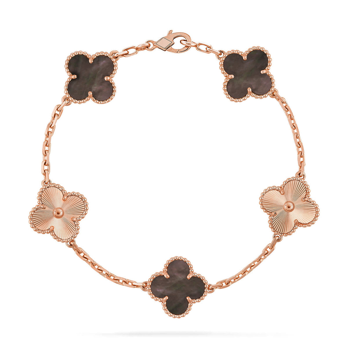 [Camiery] CLOVER 5 MOTIF GRAY MOP BRACELET COLLECTION