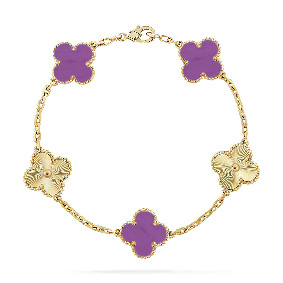 [Camiery] CLOVER 5 MOTIF VIOLET BRACELET COLLECTION