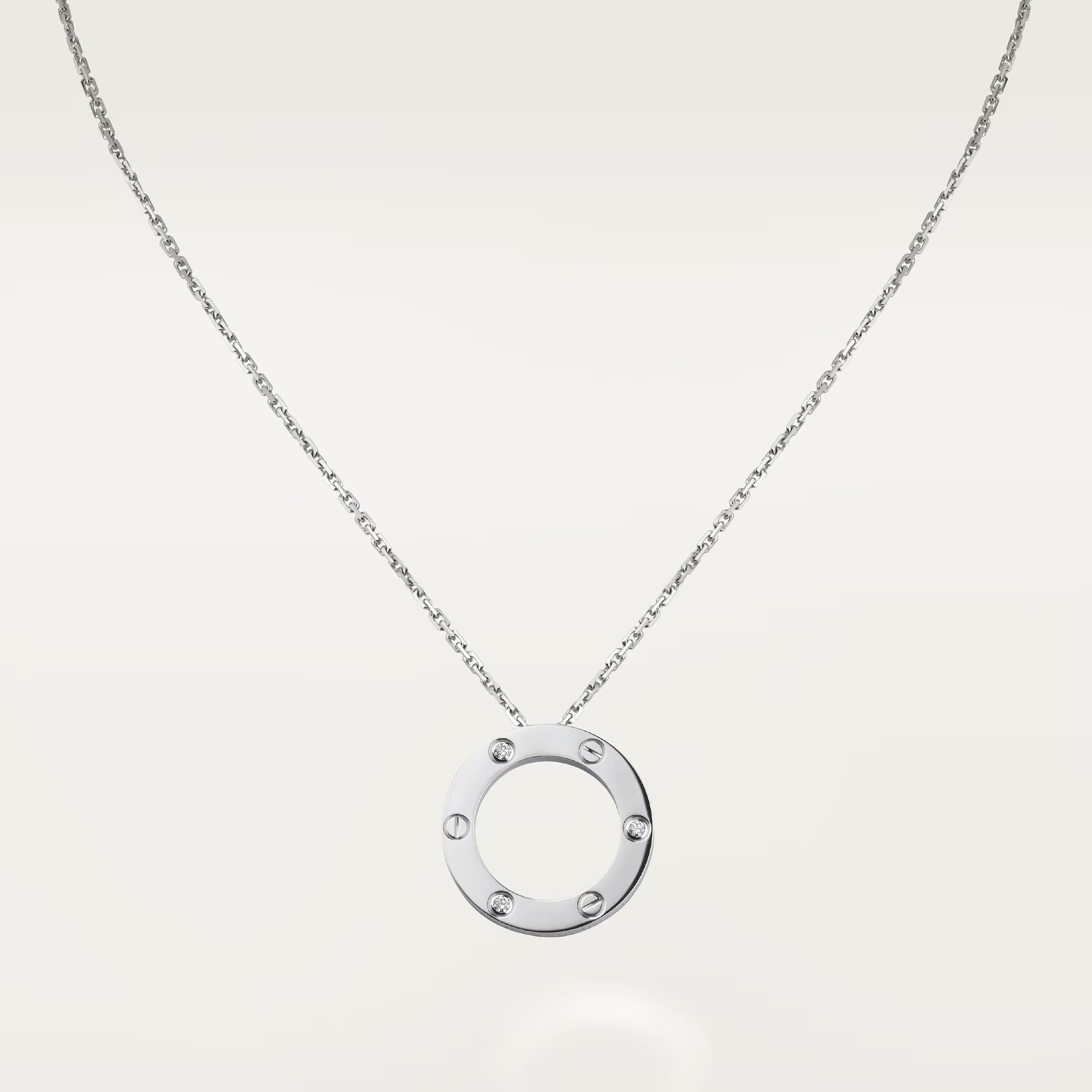 [Camiery] LOVE NECKLACE 16MM 3 DIAMONDS