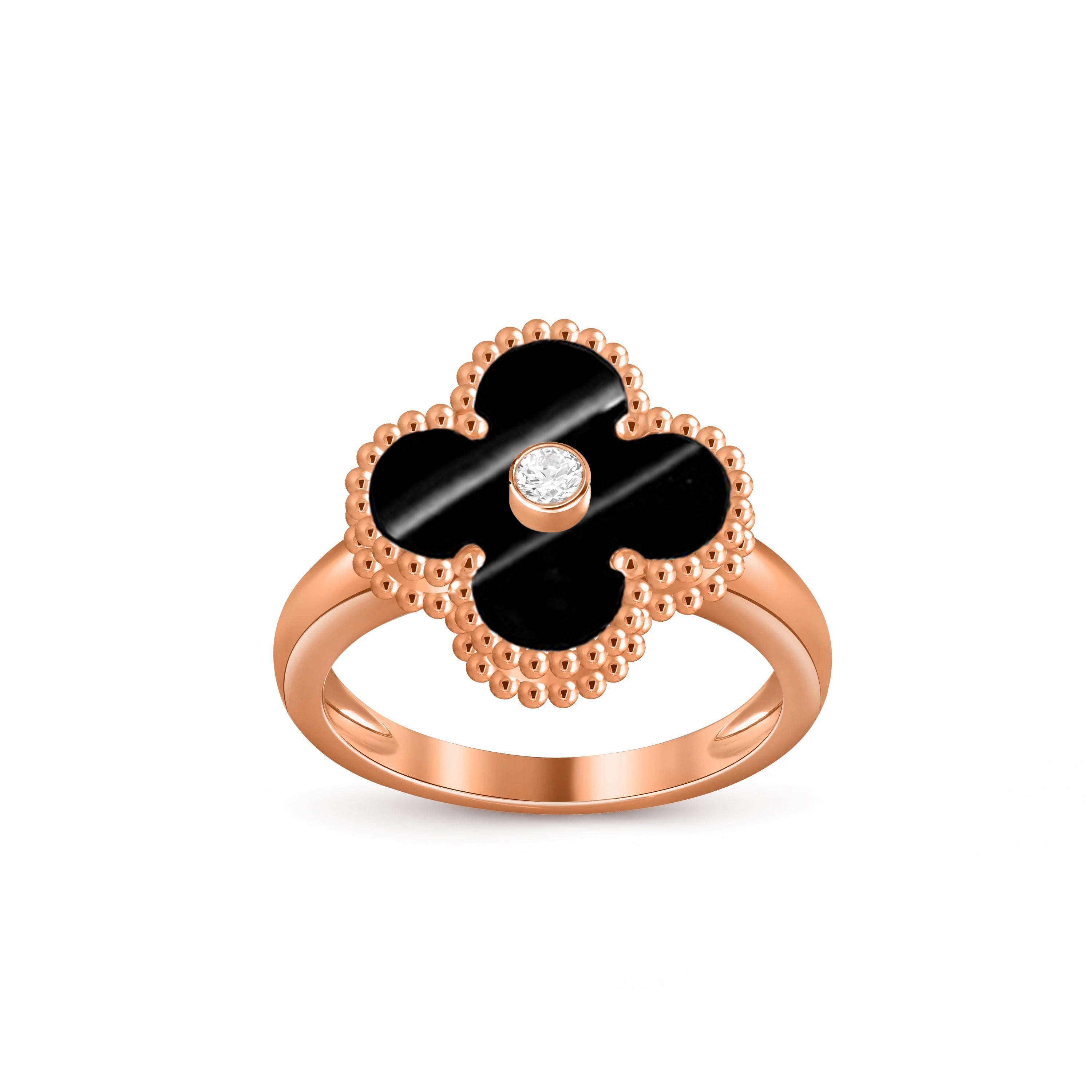 [Camiery]CLOVER DIAMOND RING ROSE GOLD COLLECTION