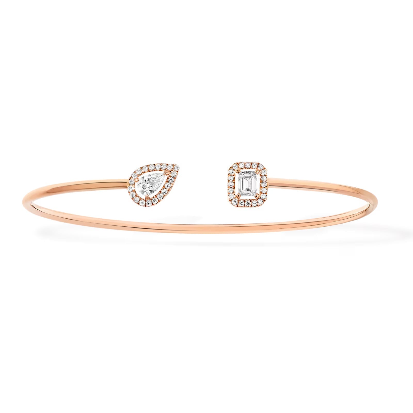 [Camiery]JONC FLEX MY TWIN TOI & MOI SILVER DIAMOND BRACELET