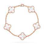 [CLOVER JEWELRY]CLOVER WHITE PEARL MOP 5 MOTIF BRACELET COLLECTION