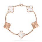 [CLOVER JEWELRY]CLOVER WHITE PEARL MOP 5 MOTIF BRACELET COLLECTION