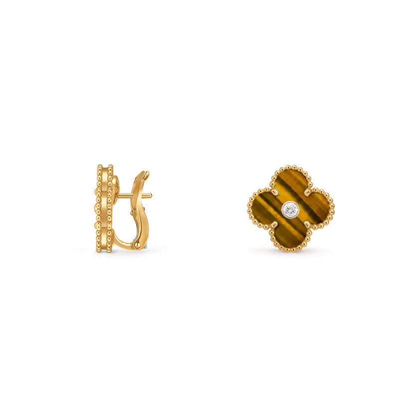 [Camiery]CLOVER 15MM MOP DIAMOND EARRINGS COLLECTION