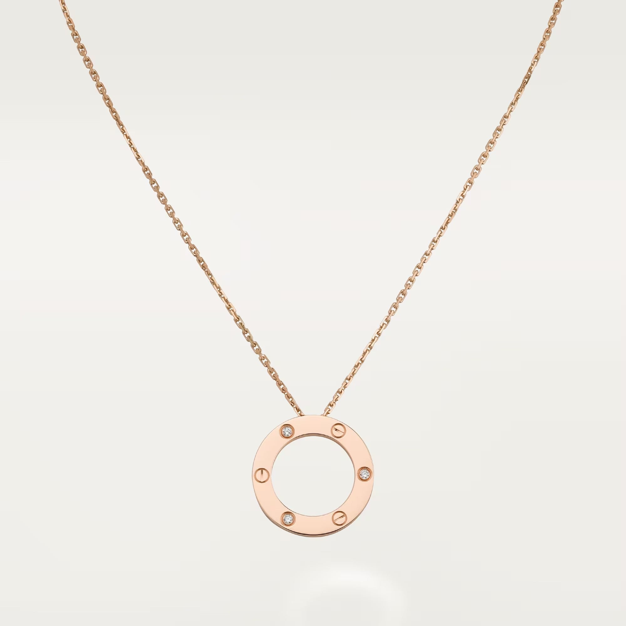 [Camiery] LOVE NECKLACE 16MM 3 DIAMONDS