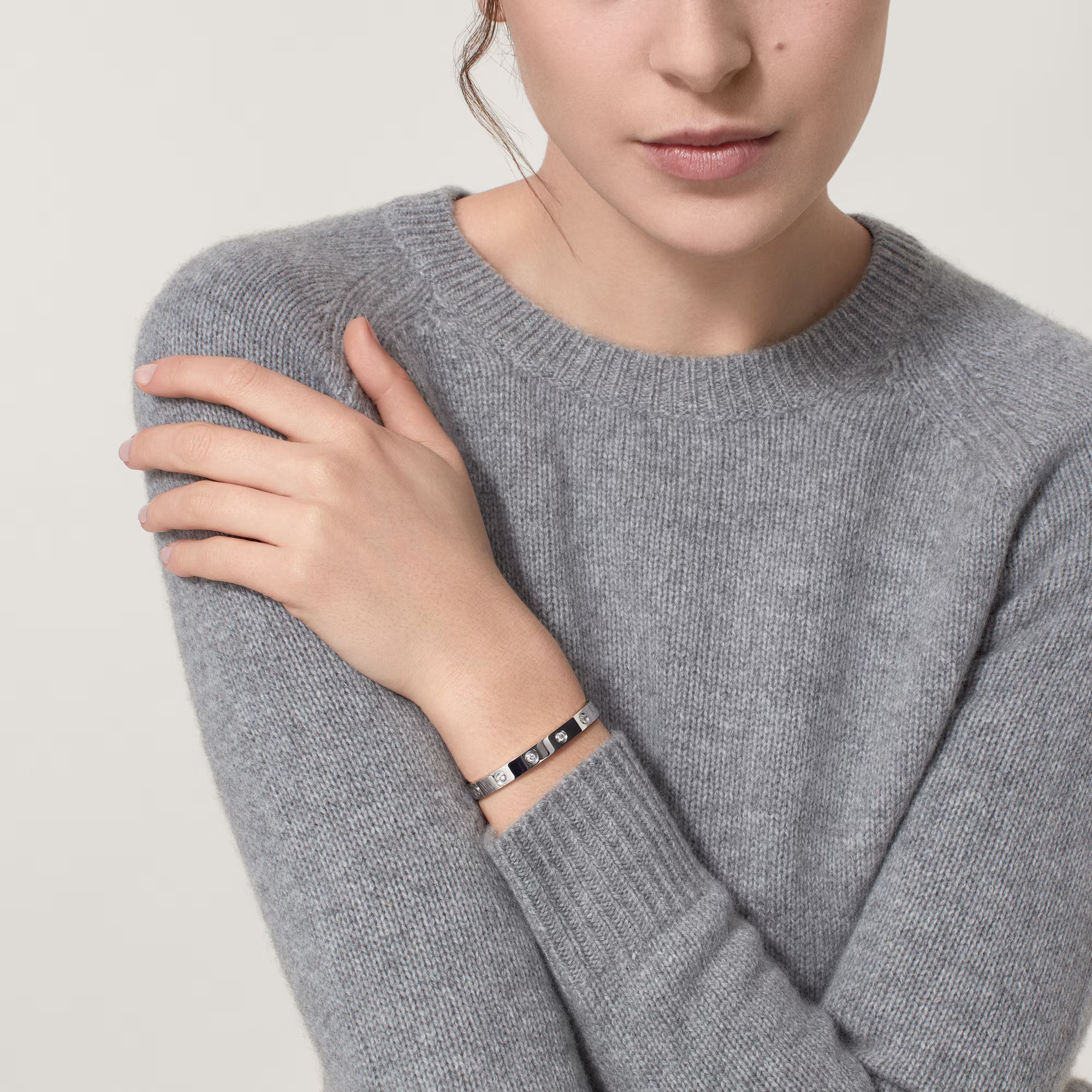 [Camiery] CT LOVE BRACELET 10DIAMOND 6.1MM WHITE GOLD