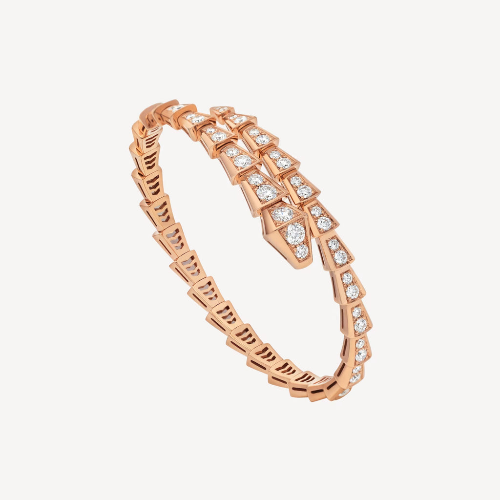 [Camiery] SNAKE-SHAPED BRACELET FULL DIAMOND(ROSE GOLD)