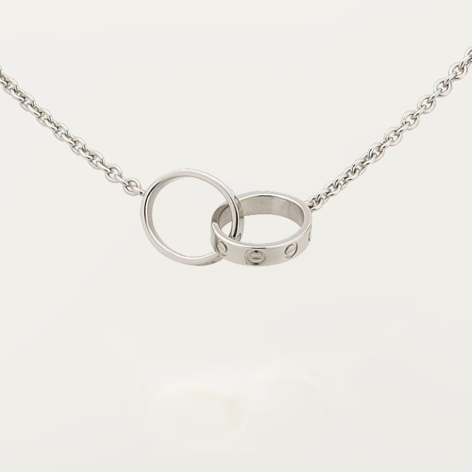 [Camiery] LOVE DOUBLE RING NECKLACE