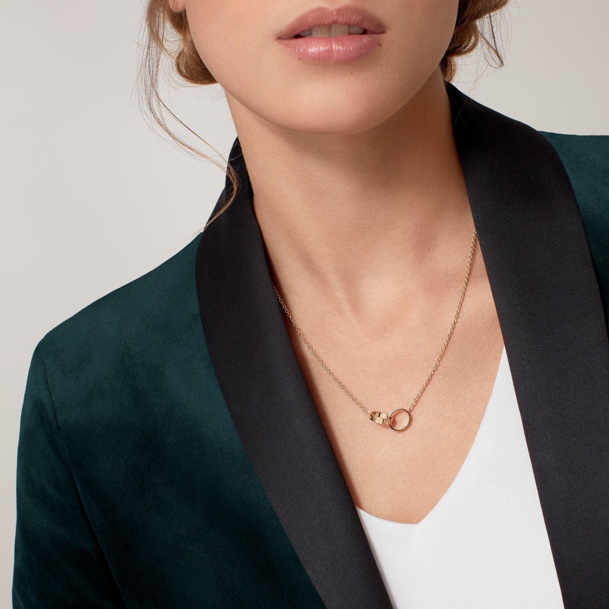 [Camiery] LOVE DOUBLE RING NECKLACE