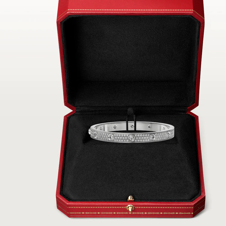 [CLOVER JEWELRY]LOVE BRACELET 6.1MM DIAMOND-PAVED 10 BIG DIAMONDS