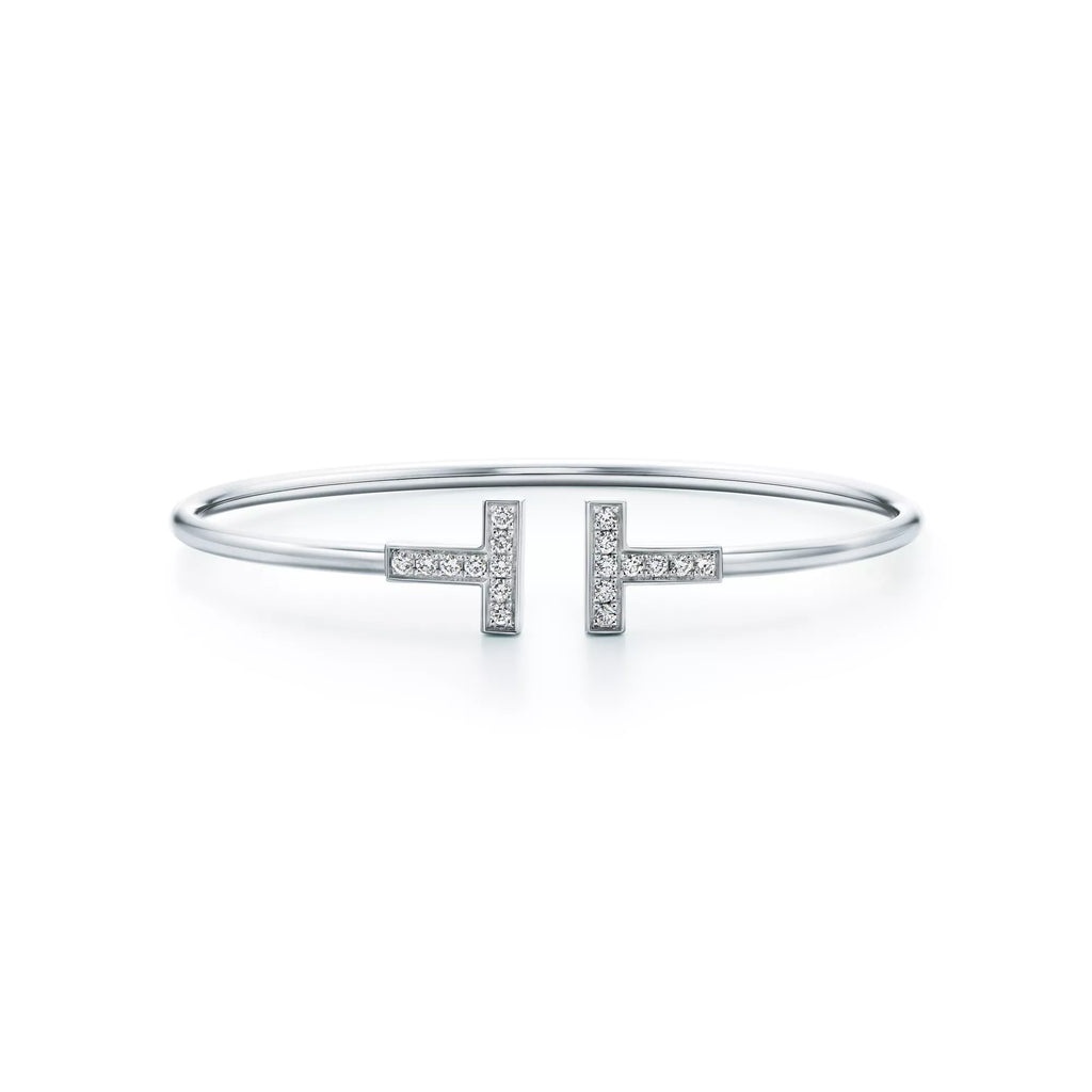[Camiery] TF Bracelet - White Gold Wire with Diamonds