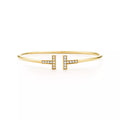 [Camiery] TF Bracelet - Yellow Gold Wire with Diamonds