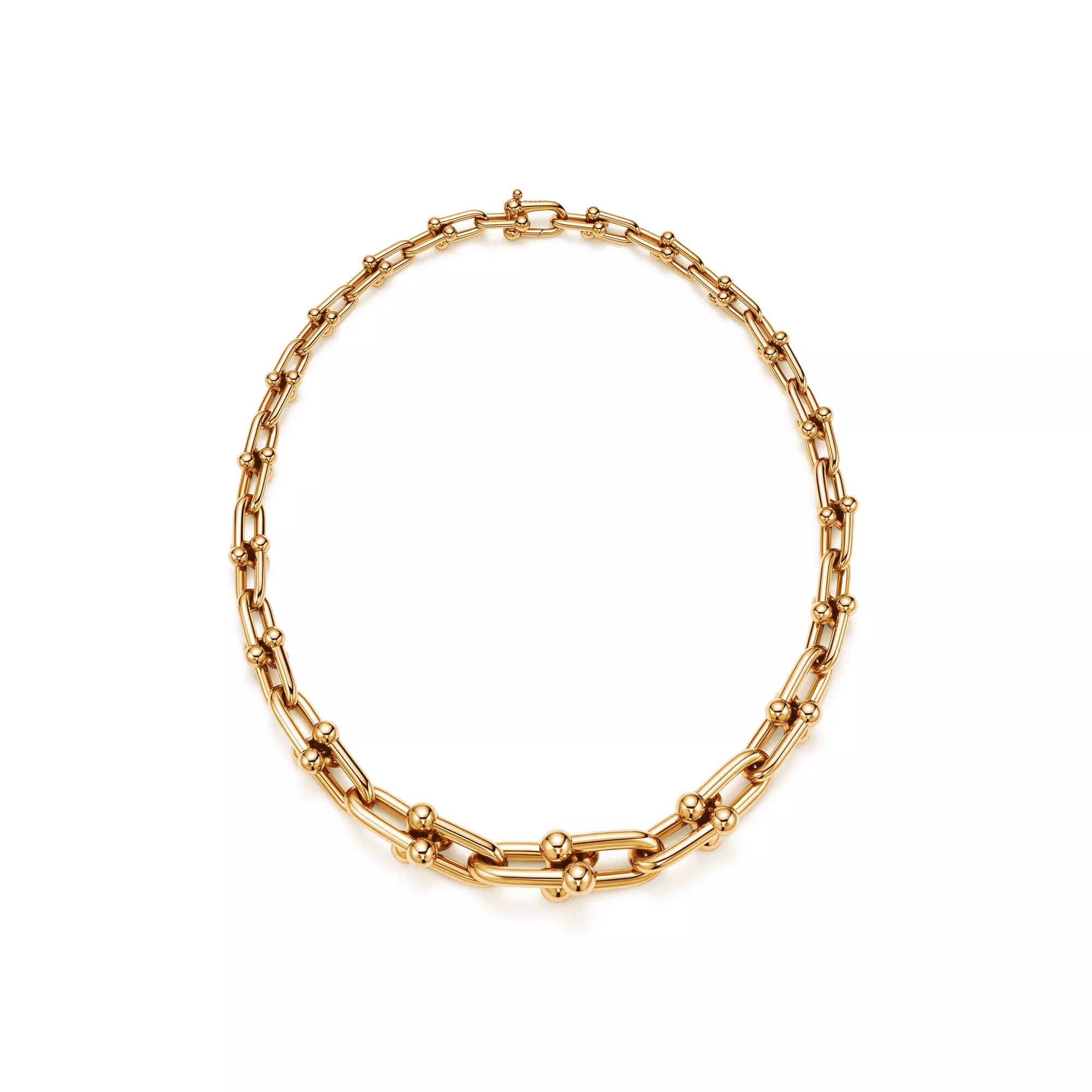 [Camiery] TF Pulse Necklace - Graduated Link (Yellow Gold)