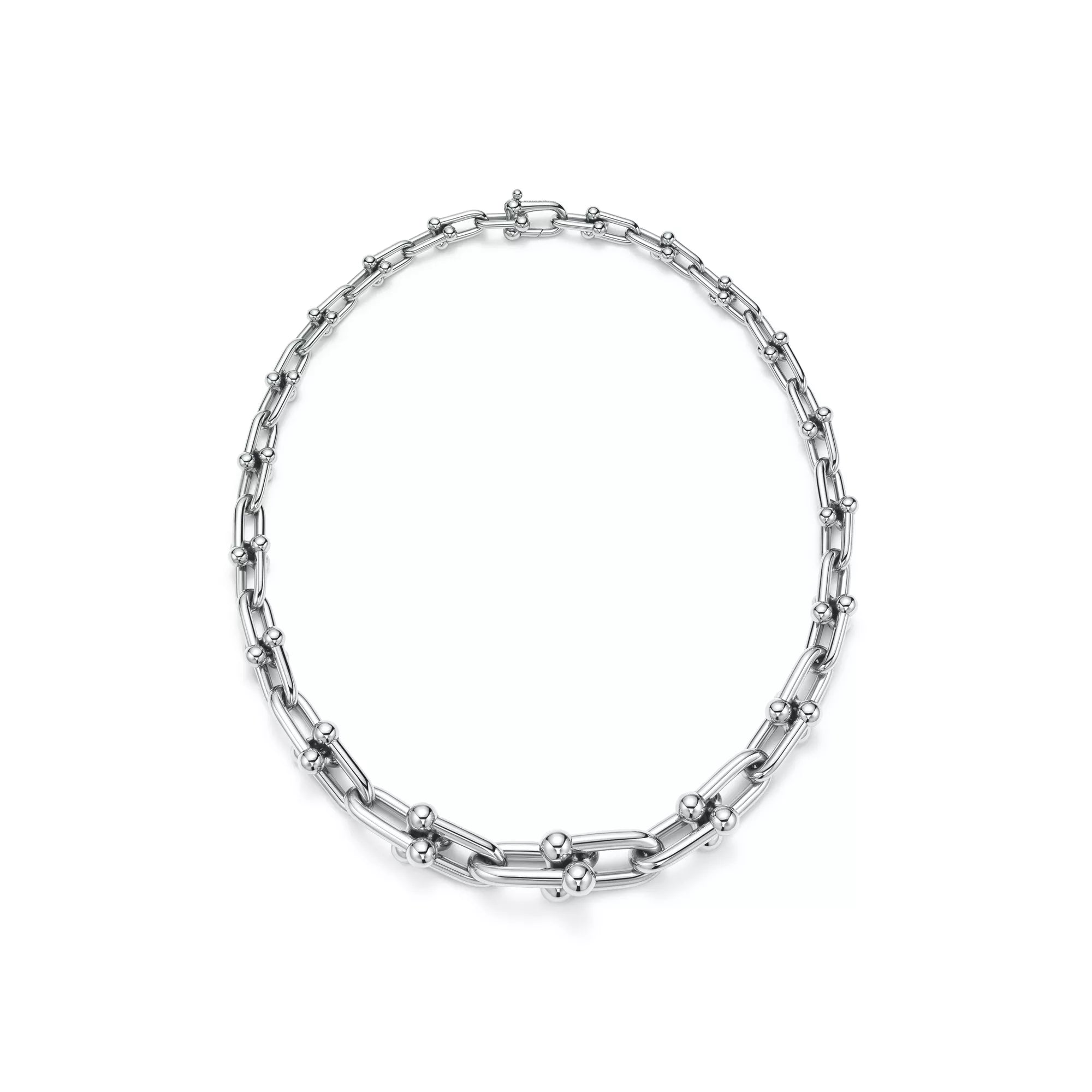 [Camiery] TF Pulse Necklace - Graduated Link (White Gold)