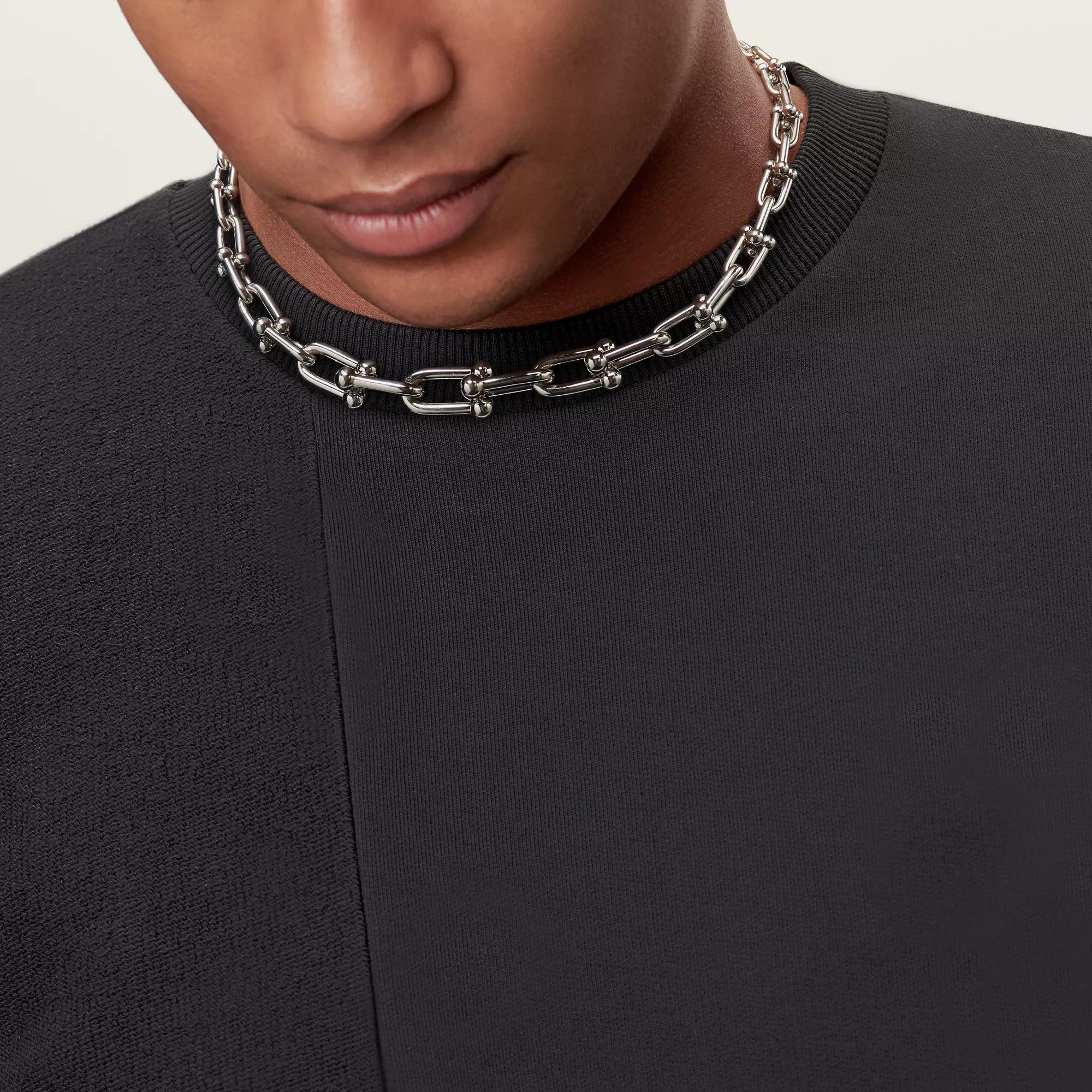 [Camiery] TF Pulse Necklace - Graduated Link (White Gold)