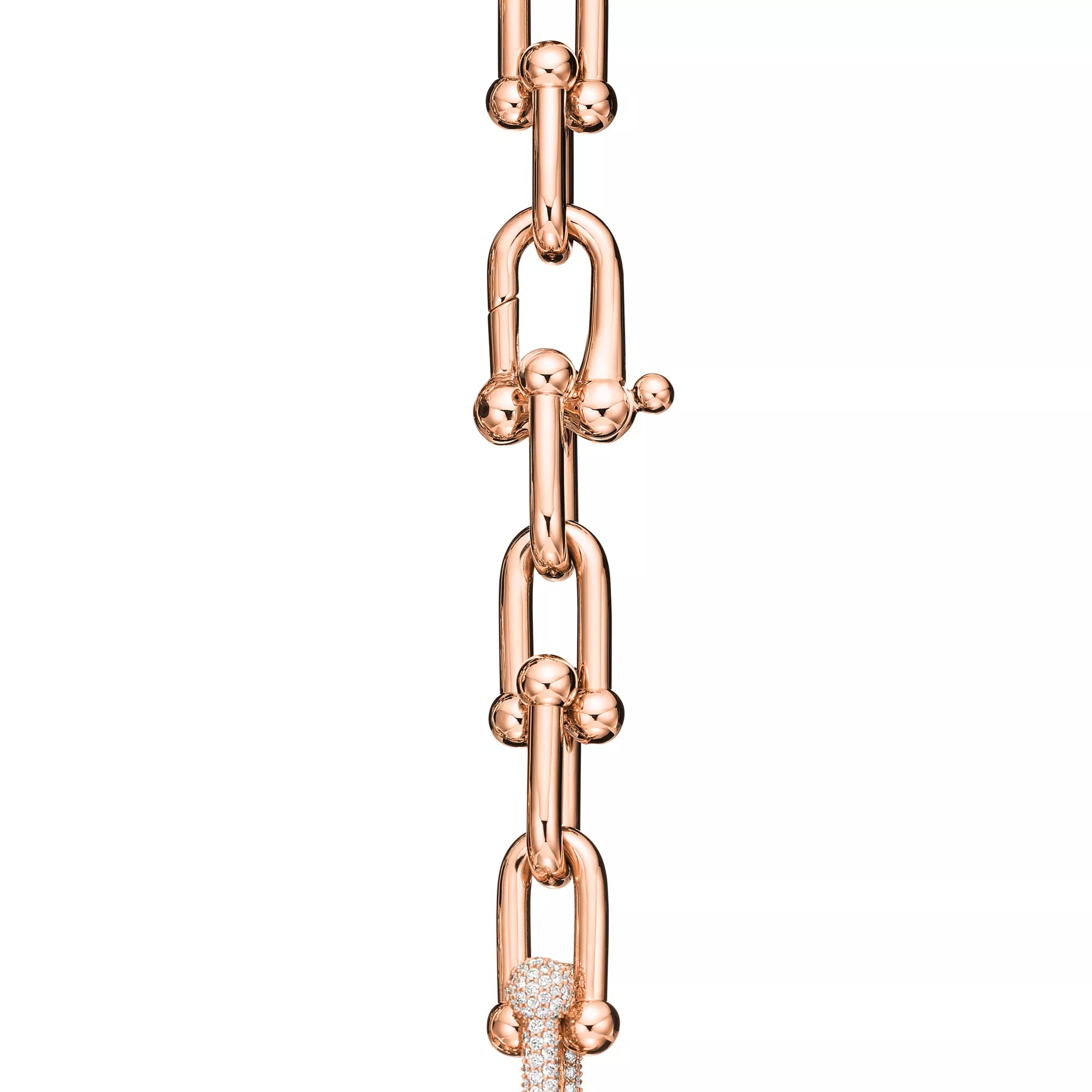 [Camiery] TF Pulse Bracelet - Large Link Single Diamond Link (Rose Gold)