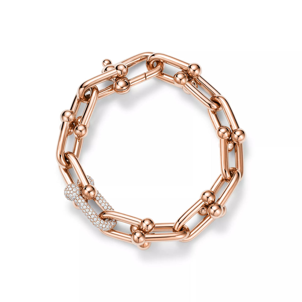 [Camiery] TF Pulse Bracelet - Large Link Single Diamond Link (Rose Gold)