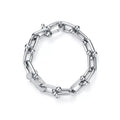 [Camiery] TF Pulse Bracelet - Large Link Single Diamond Link (White Gold)