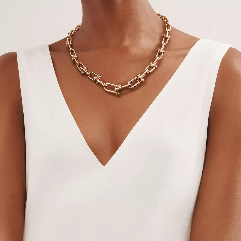 [Camiery] TF Pulse Necklace - Graduated Link (Rose Gold)