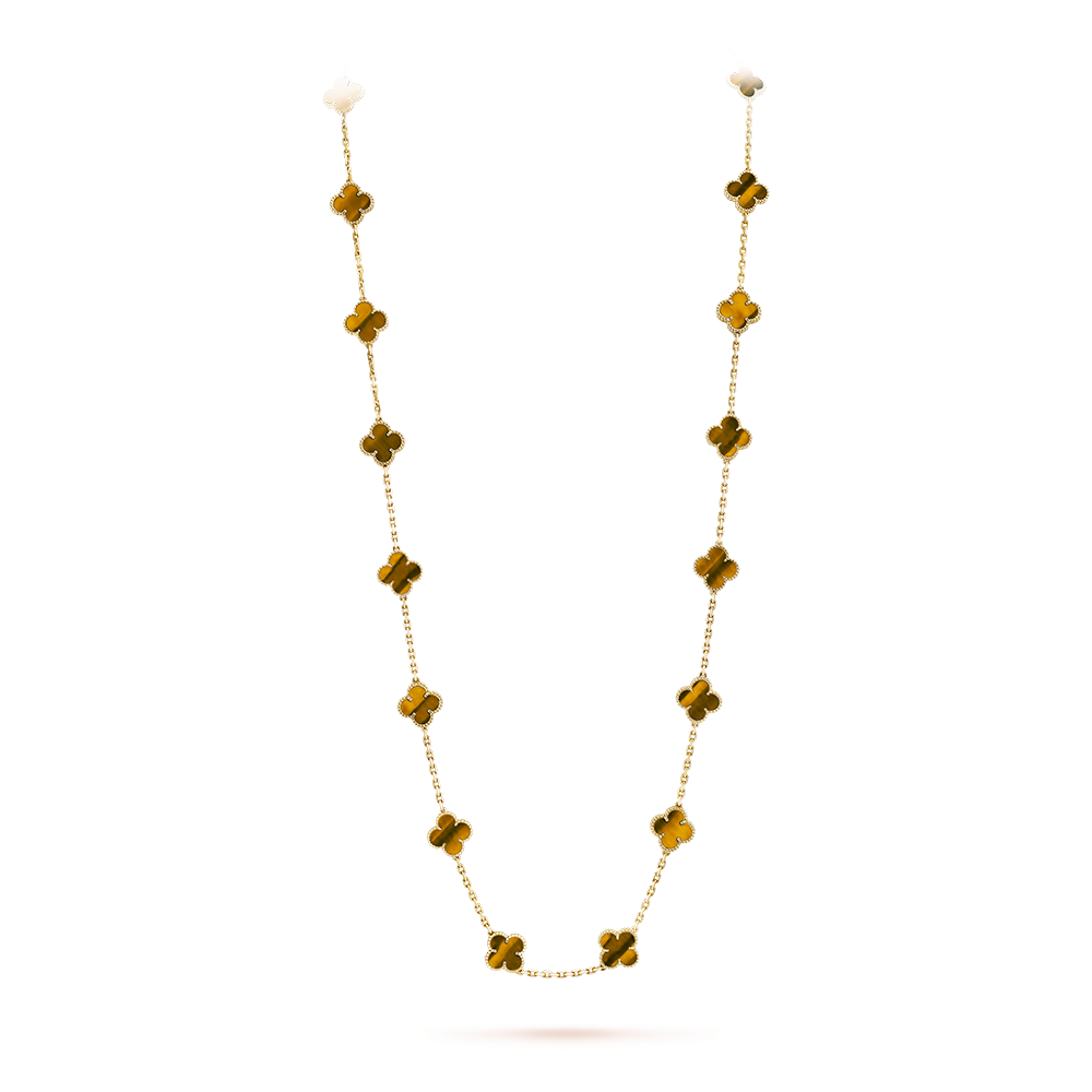 [Camiery]CLOVER 20 MOTIFS TIGER EYE ROSE GOLD