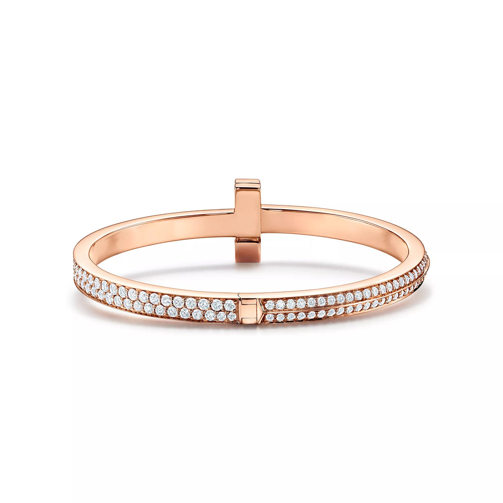 [Camiery] TF T Bracelet - T1 Wide Rose Gold Diamond Bangle