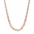 [Camiery] TF Pulse Necklace - Graduated Link with 3 Pavé Diamond Links (Rose Gold)
