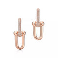 [Camiery] TF Pulse Earrings - Medium Link Pavé Diamonds (Rose Gold)