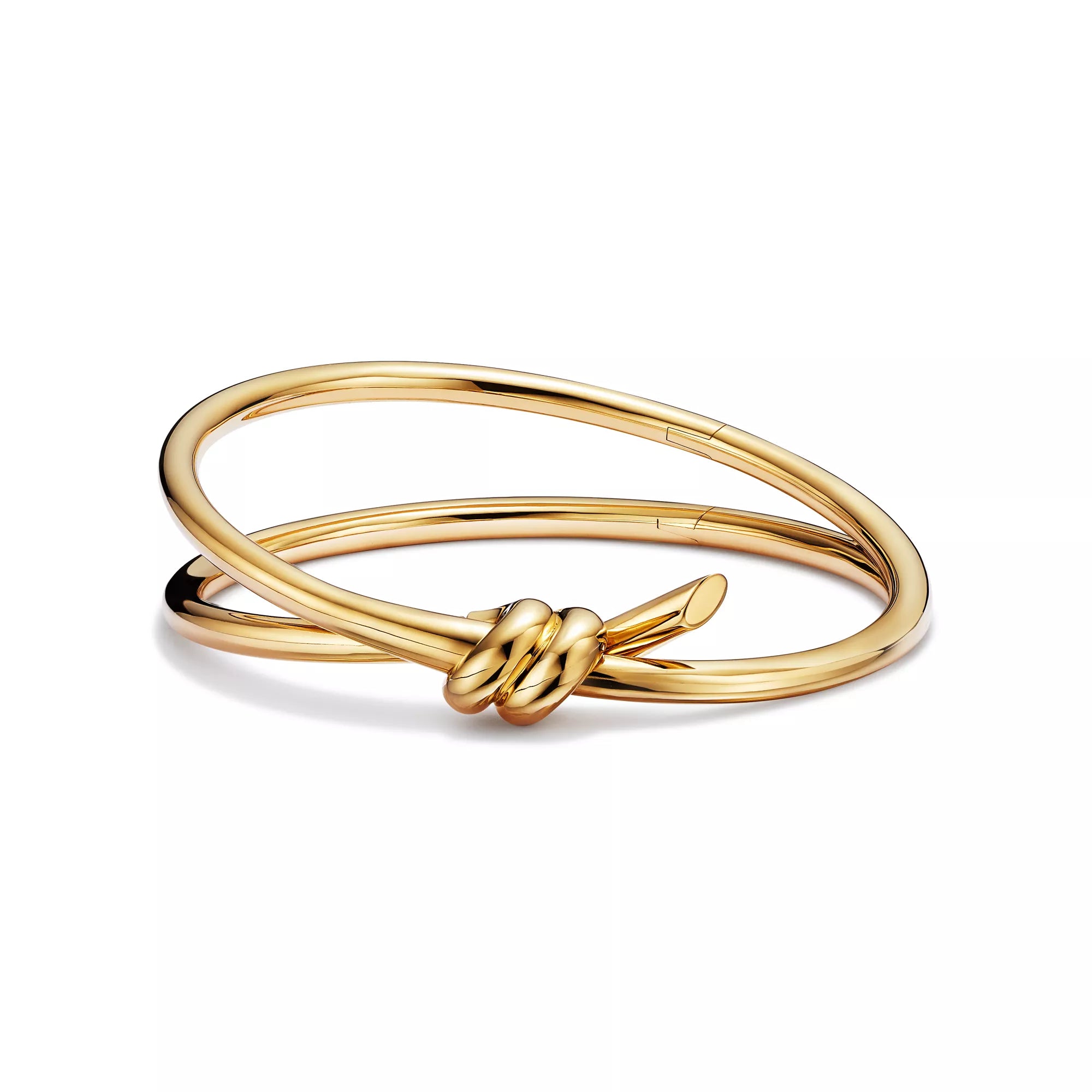 [Camiery] TF Lucent Bracelet - Double Row Hinged Bangle (Yellow Gold)