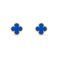 [Camiery] VA CLOVER 1 MOTIFS AGATE GOLD EARRINGS