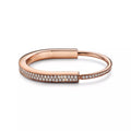 [Camiery] TF Lock bracelet - Bangle in Rose Gold with Full Pavé Diamonds