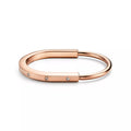 [Camiery] TF Lock bracelet - Bangle in Rose Gold with Diamond Accents