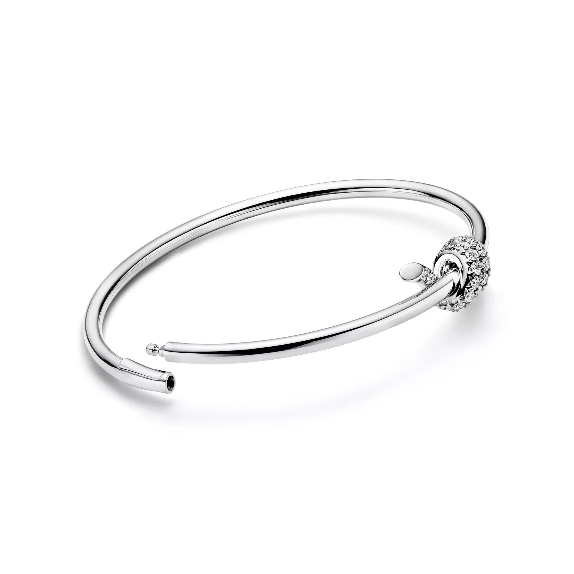 [Camiery] TF Lucent Bracelet - Diamond Wire Bangle (White Gold)