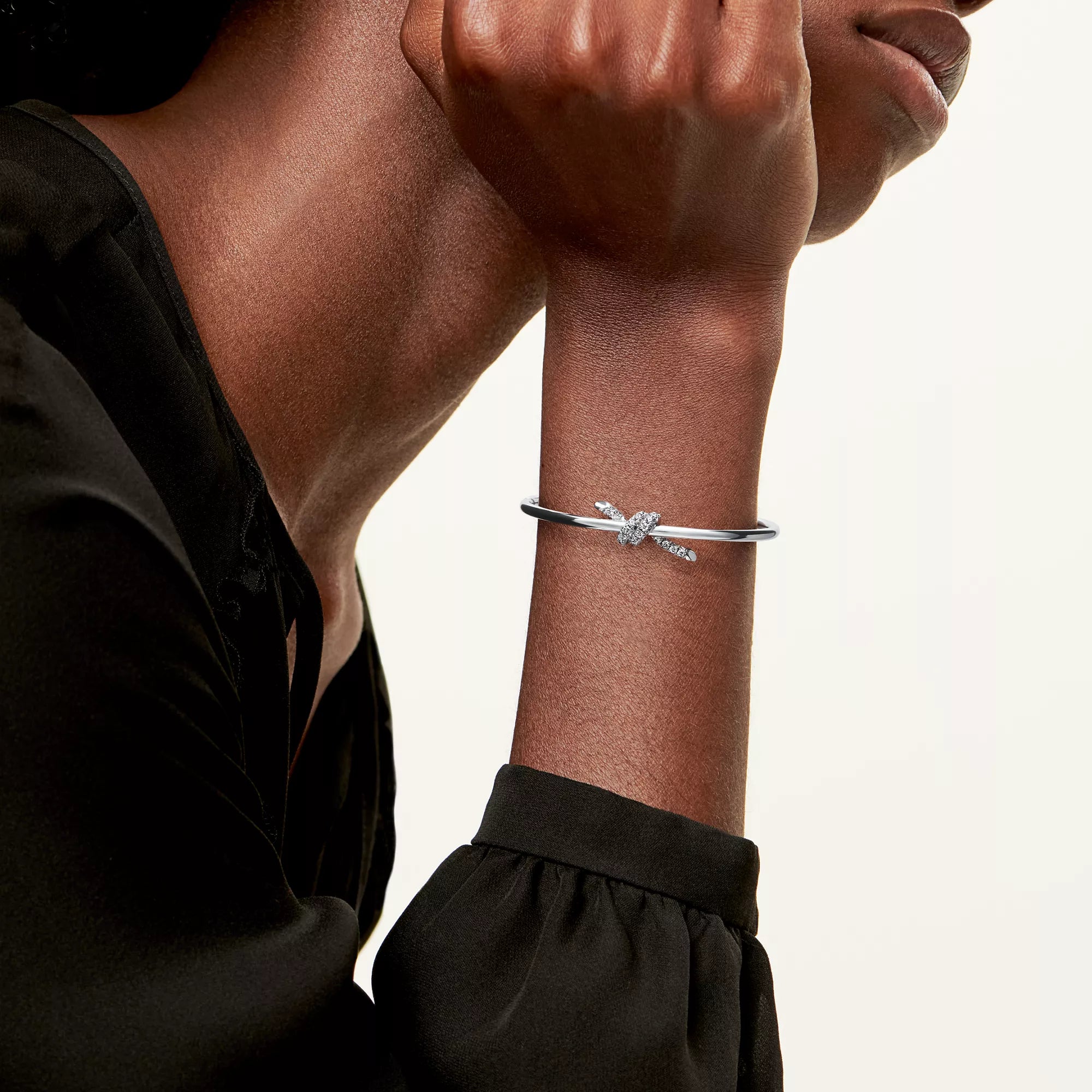 [Camiery] TF Lucent Bracelet - Diamond Wire Bangle (White Gold)
