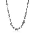 [Camiery] TF Pulse Necklace - Graduated Link with 3 Pavé Diamond Links (White Gold)
