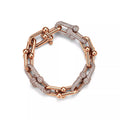 [Camiery] TF Pulse Bracelet - Large Link with 3 Diamond Links (Rose Gold)