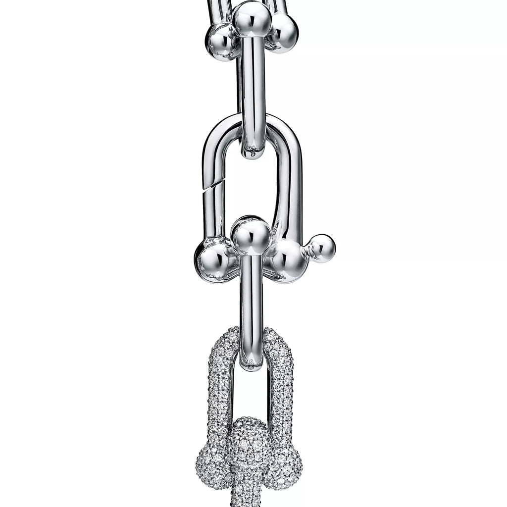 [Camiery] TF Pulse Bracelet - Large Link with 3 Diamond Links (White Gold)