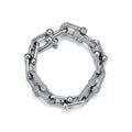 [Camiery] TF Pulse Bracelet - Large Link with 3 Diamond Links (White Gold)