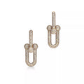 [Camiery] TF Pulse Earrings - Large Link Full Pavé Diamonds (Yellow Gold)