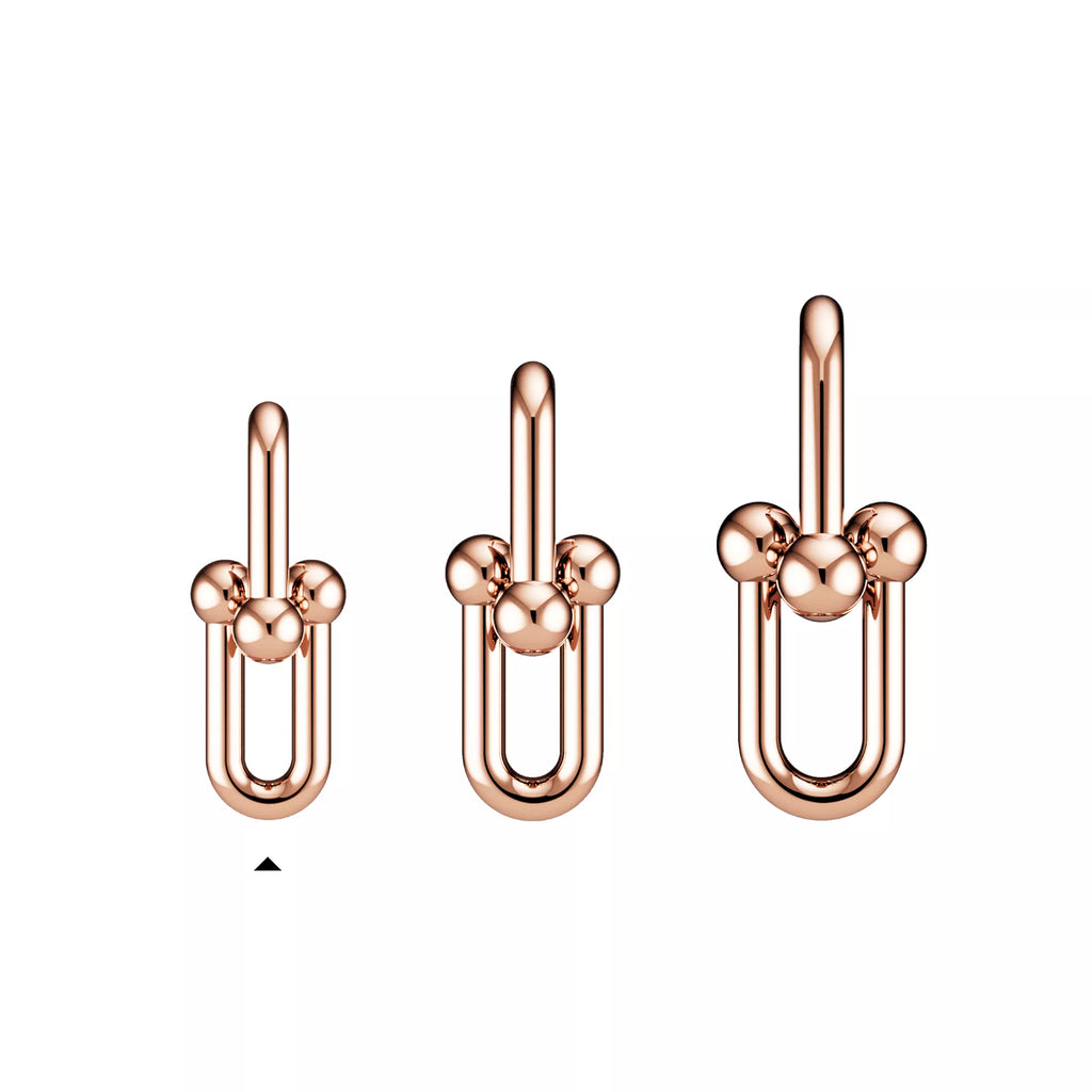 [Camiery] TF Pulse Earrings - Medium Link (Rose Gold)